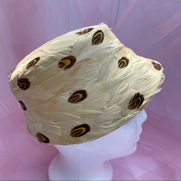 Vintage Feather Cloche Bucket Hat - Picture 1 of 9